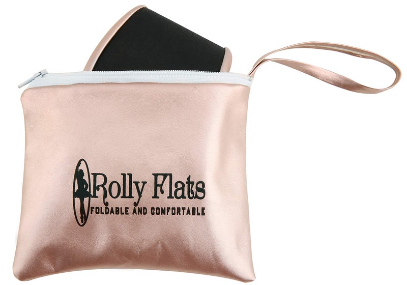 Rolly Flats Women's Foldable Flats â€“ Portable Ballet Slippers Shoes for Travel, Wedding â€“ Fits in Purse (XL, Rose Gold) - Image 2